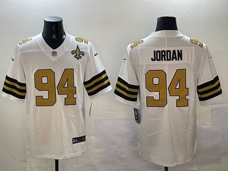 Men New Orleans Saints #94 Jordan White 2024 Nike Limited NFL Jersey style 4